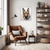 German Shepherd Abstract Art Office Demo