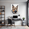 German Shepherd Abstract Art Office Demo