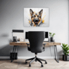 German Shepherd Abstract Art Office Demo