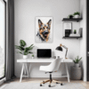 German Shepherd Abstract Art Office Demo