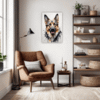 German Shepherd Abstract Art Office Demo