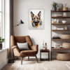 German Shepherd Abstract Art Office Demo
