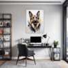 German Shepherd Abstract Art Office Demo