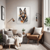 German Shepherd Abstract Art Office Demo