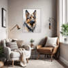 German Shepherd Abstract Art Office Demo