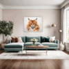 Ginger Maine Coon Living Room Demo