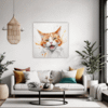 Ginger-White Shorthair Living Room Demo