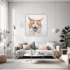 Ginger-White Shorthair Living Room Demo
