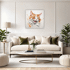 Ginger-White Shorthair Living Room Demo