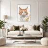 Ginger-White Shorthair Living Room Demo
