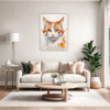 Ginger-White Shorthair Living Room Demo