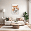 Ginger-White Shorthair Living Room Demo