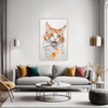 Ginger-White Shorthair Living Room Demo