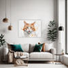 Ginger-White Shorthair Living Room Demo