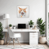 Ginger-White Shorthair Office Demo