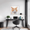 Ginger-White Shorthair Office Demo