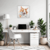 Ginger-White Shorthair Office Demo