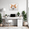 Ginger-White Shorthair Office Demo