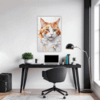 Ginger-White Shorthair Office Demo