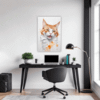 Ginger-White Shorthair Office Demo