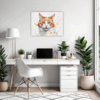 Ginger-White Shorthair Office Demo