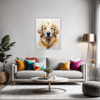 Golden Retriever Artwork Living Room Demo