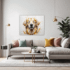 Golden Retriever Artwork Living Room Demo