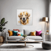 Golden Retriever Artwork Living Room Demo