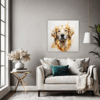 Golden Retriever Artwork Living Room Demo