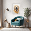 Golden Retriever Artwork Living Room Demo