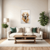 Golden Retriever Artwork Living Room Demo