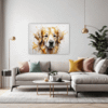 Golden Retriever Artwork Living Room Demo