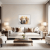 Golden Retriever Artwork Living Room Demo