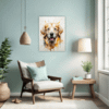 Golden Retriever Artwork Living Room Demo