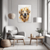 Golden Retriever Artwork Living Room Demo