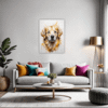 Golden Retriever Artwork Living Room Demo