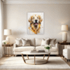Golden Retriever Artwork Living Room Demo