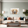 Golden Retriever Artwork Living Room Demo