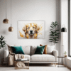 Golden Retriever Artwork Living Room Demo