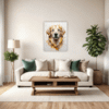 Golden Retriever Artwork Living Room Demo