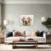 Golden Retriever Artwork Living Room Demo