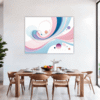 Graceful Motion Abstract Dining Room Demo