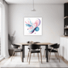 Graceful Motion Abstract Dining Room Demo