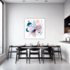 Graceful Motion Abstract Dining Room Demo