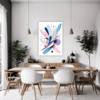 Graceful Motion Abstract Dining Room Demo