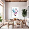 Graceful Motion Abstract Dining Room Demo