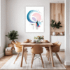 Graceful Motion Abstract Dining Room Demo