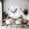 Graceful Motion Abstract Dining Room Demo