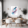 Graceful Motion Abstract Dining Room Demo