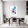 Graceful Motion Abstract Dining Room Demo
